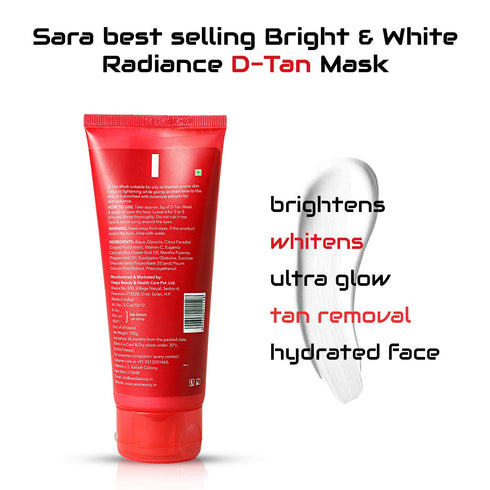 Sara Banana Facial Kit & Sara Radiance D-tan Mask (Combo) For Healthy & Youthful Skin |  All Skin Type | Perfect for Men & Women | 300g